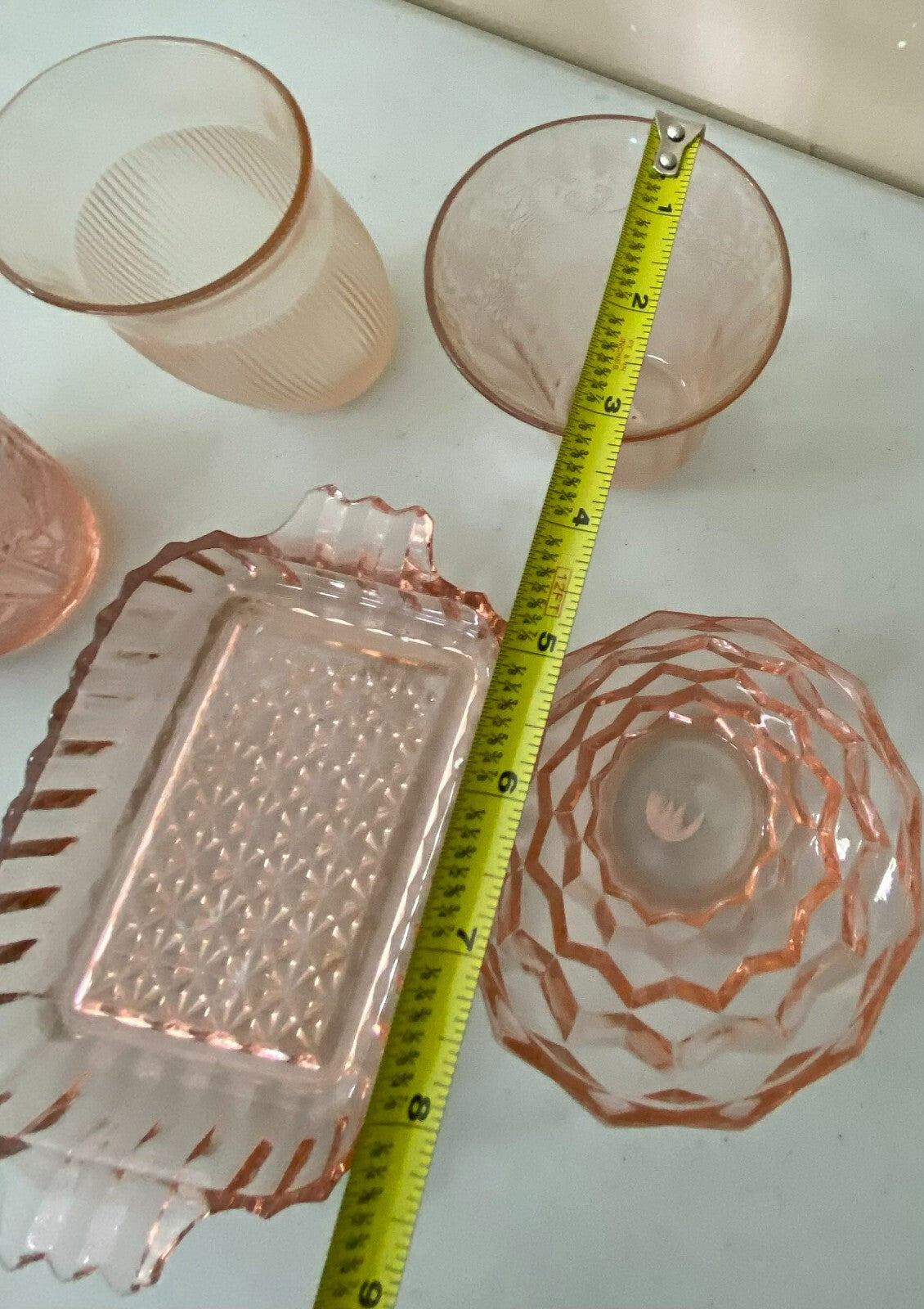 Set Of 5 Serving Depression Glass
