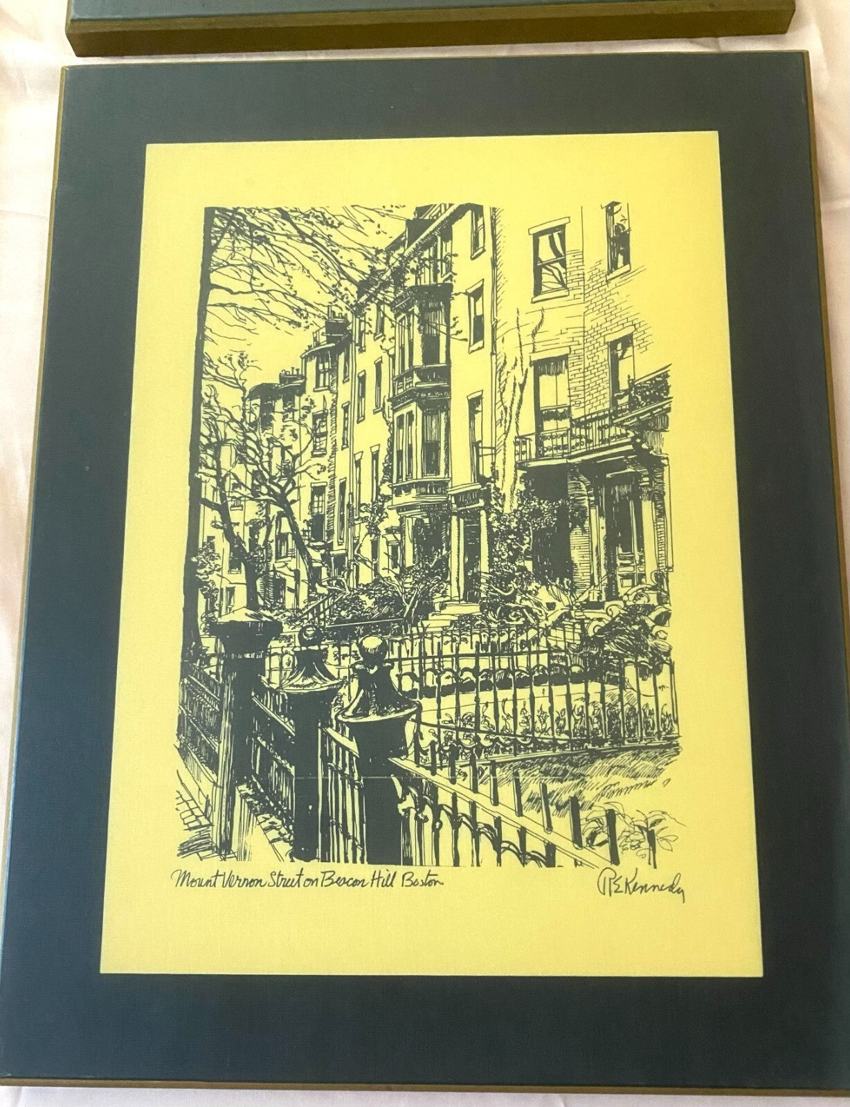 Lot of 4 Laminated Arts Old Boston Series by Robert E. Kennedy