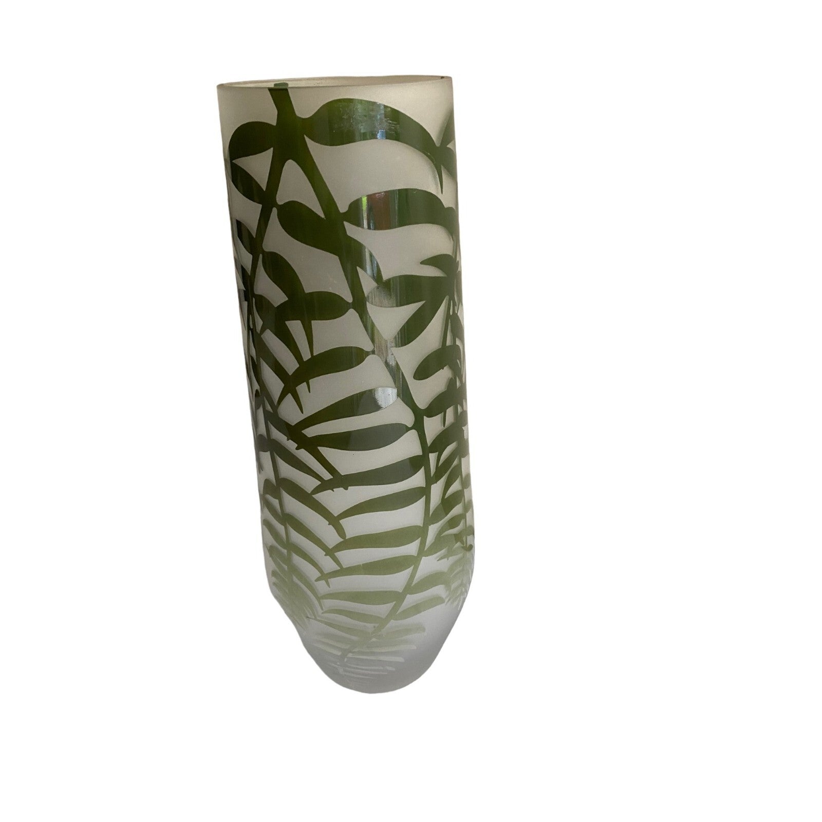 Tall Floral blown Glass