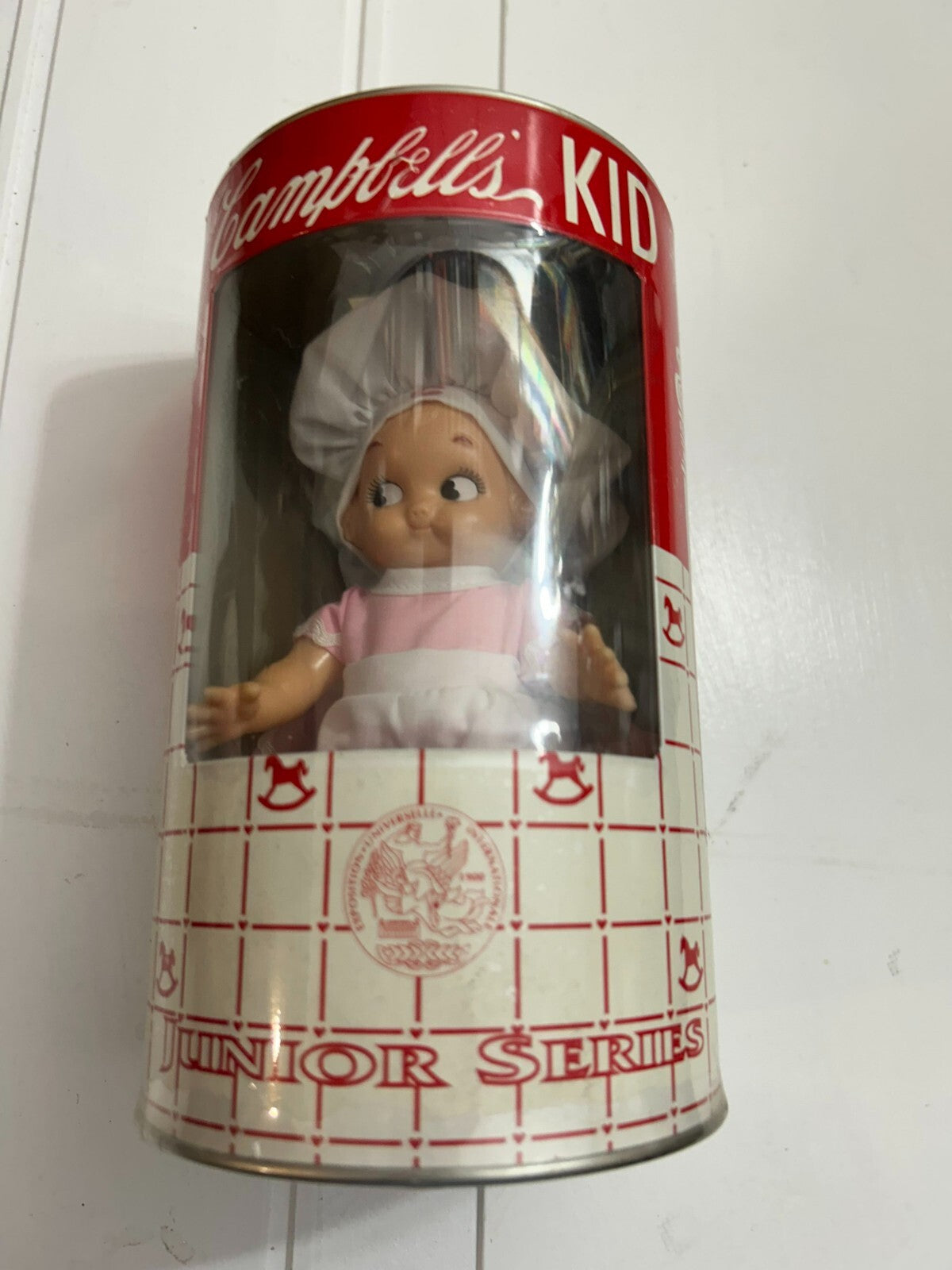 1998 Campbell's Soup Kids 7.5 Inch Junior Series Round Metal Bank - Collectibles