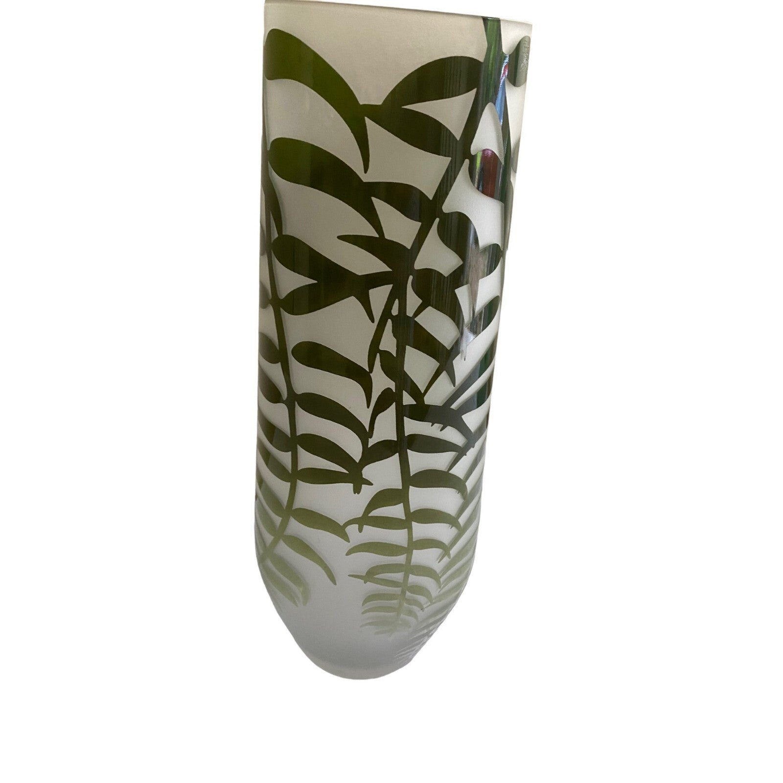 Tall Floral blown Glass