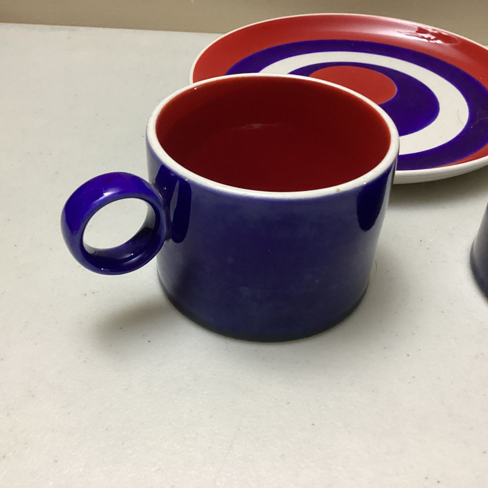 Set Of Mancioli Italian Modernist 2 Plates 3 Mugs