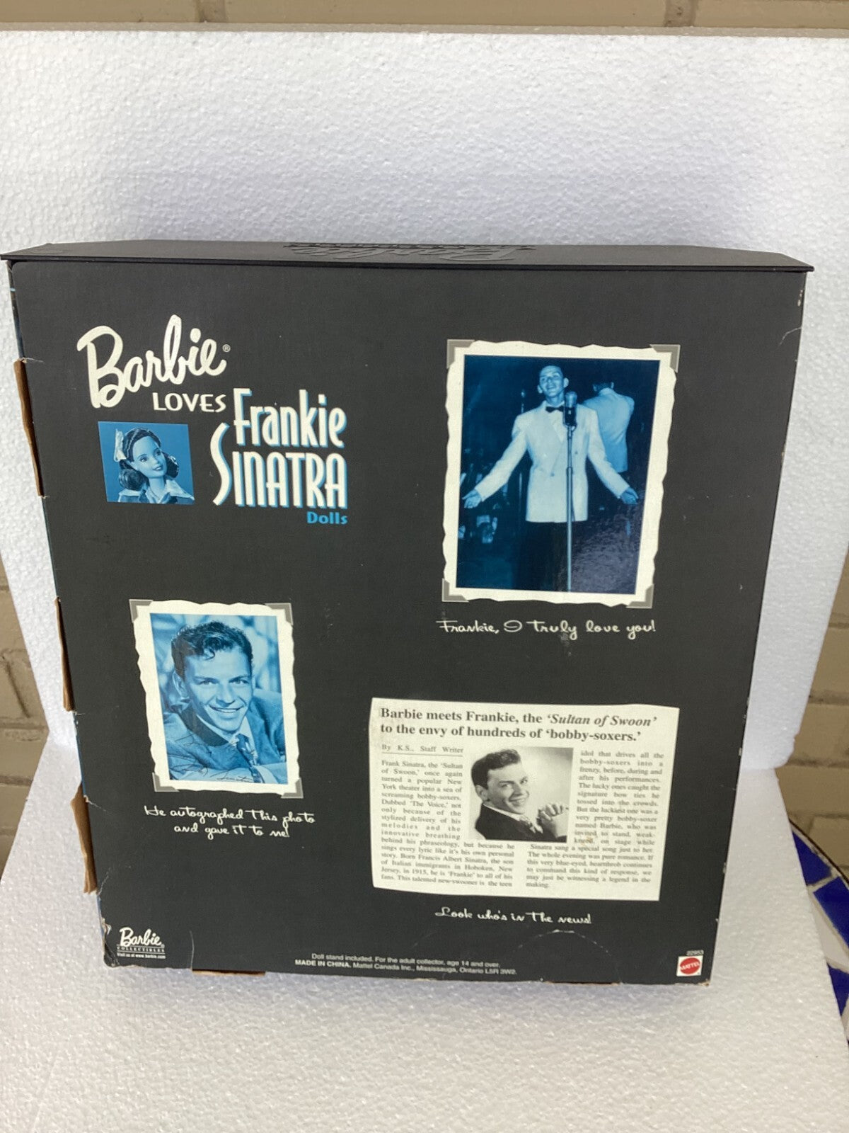 Mattel 22953 Barbie Loves Frankie Sinatra Gift Set Collectors Edition With Box