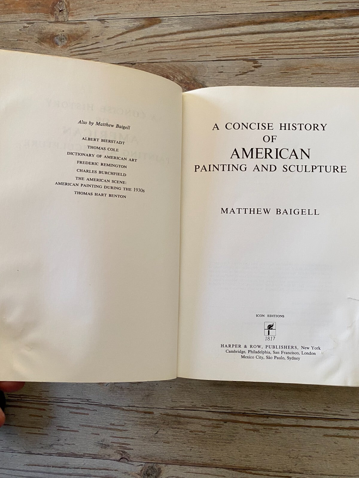 A Concise History Of American Painting And Sculpture By Matthew Baigell