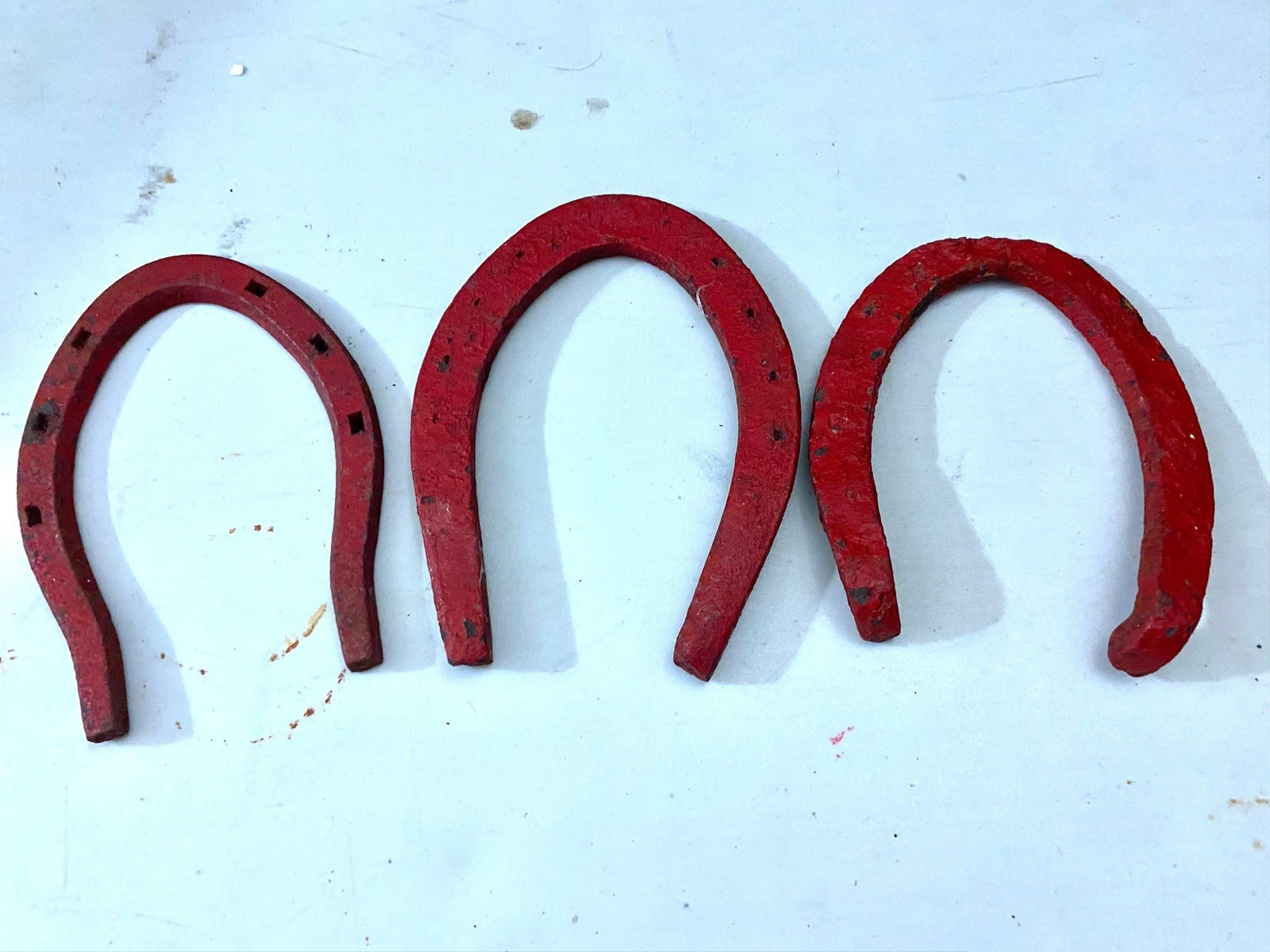 Set of 3 red Shoe Horse Home decor
