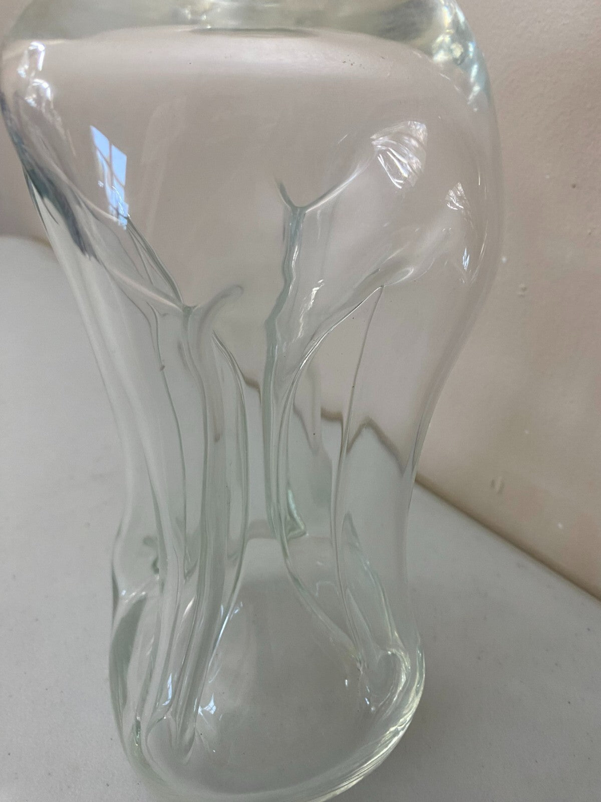 Vintage Clear Glass Kluk Kluk Glass Decanter/Spirit Bottle With Lid