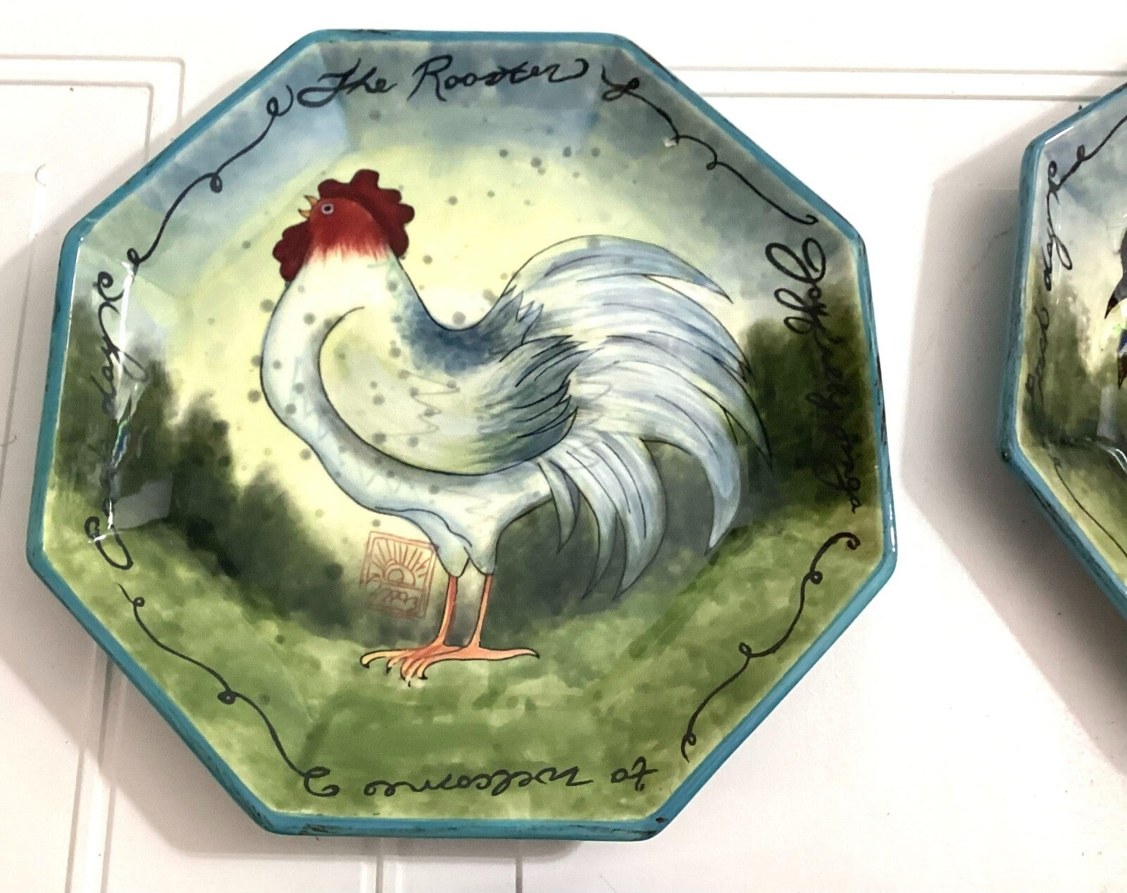 Lot Of 4 Susan Winget Certified International Decorative Rooster Plate