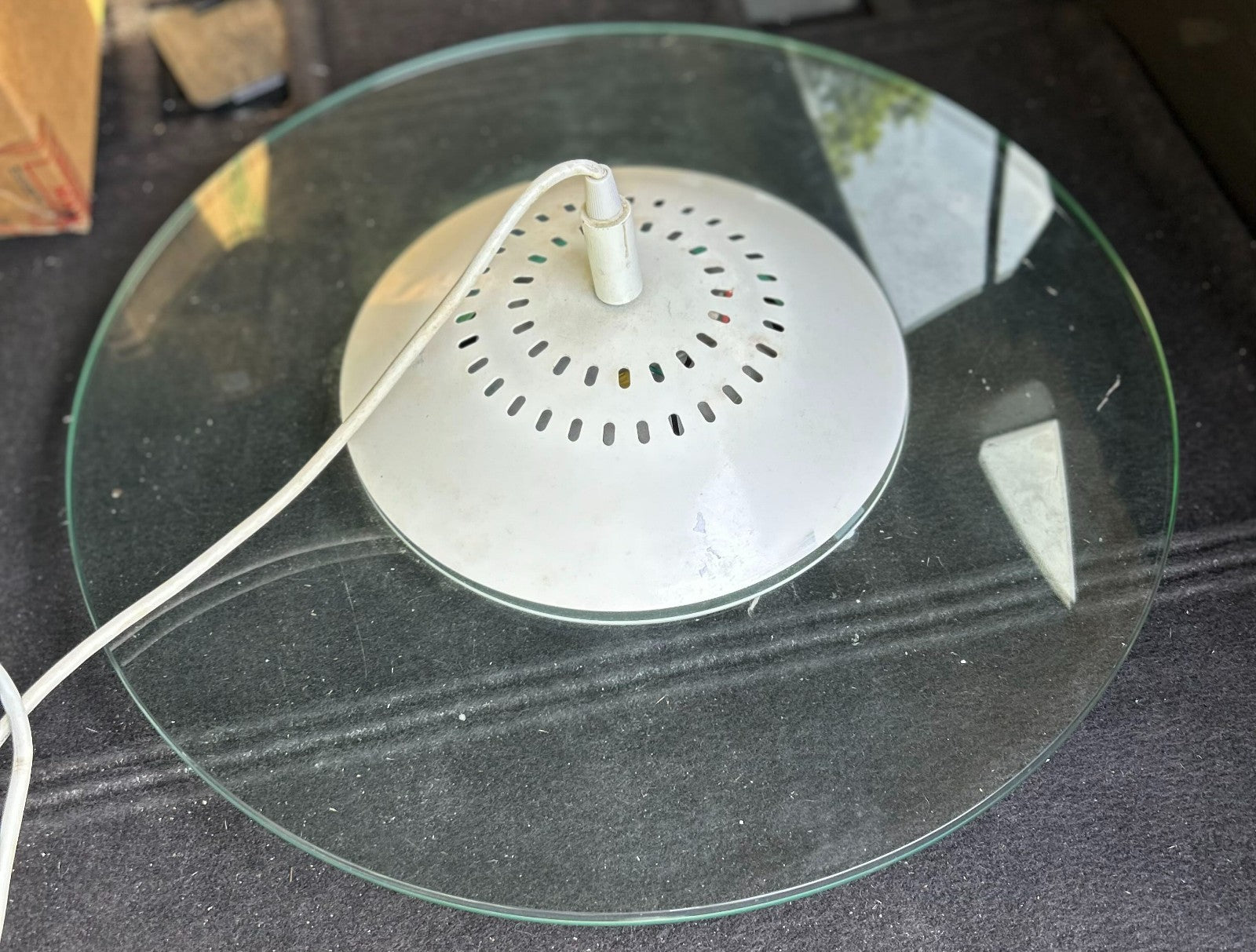 Vintage Clear Glass Round 150 Watts Max Chandelier