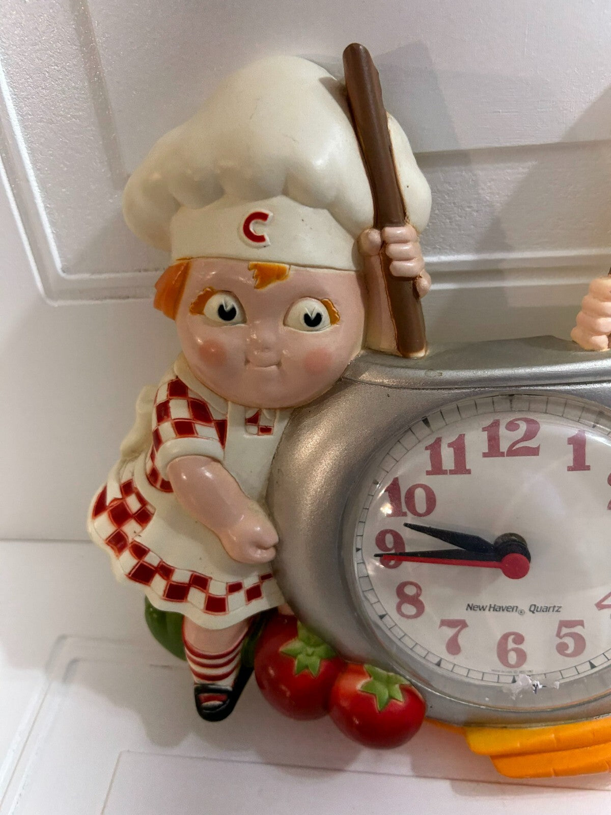 Vintage Campbell Soup Kids Chef Hanging Quartz Battery Operated Clock