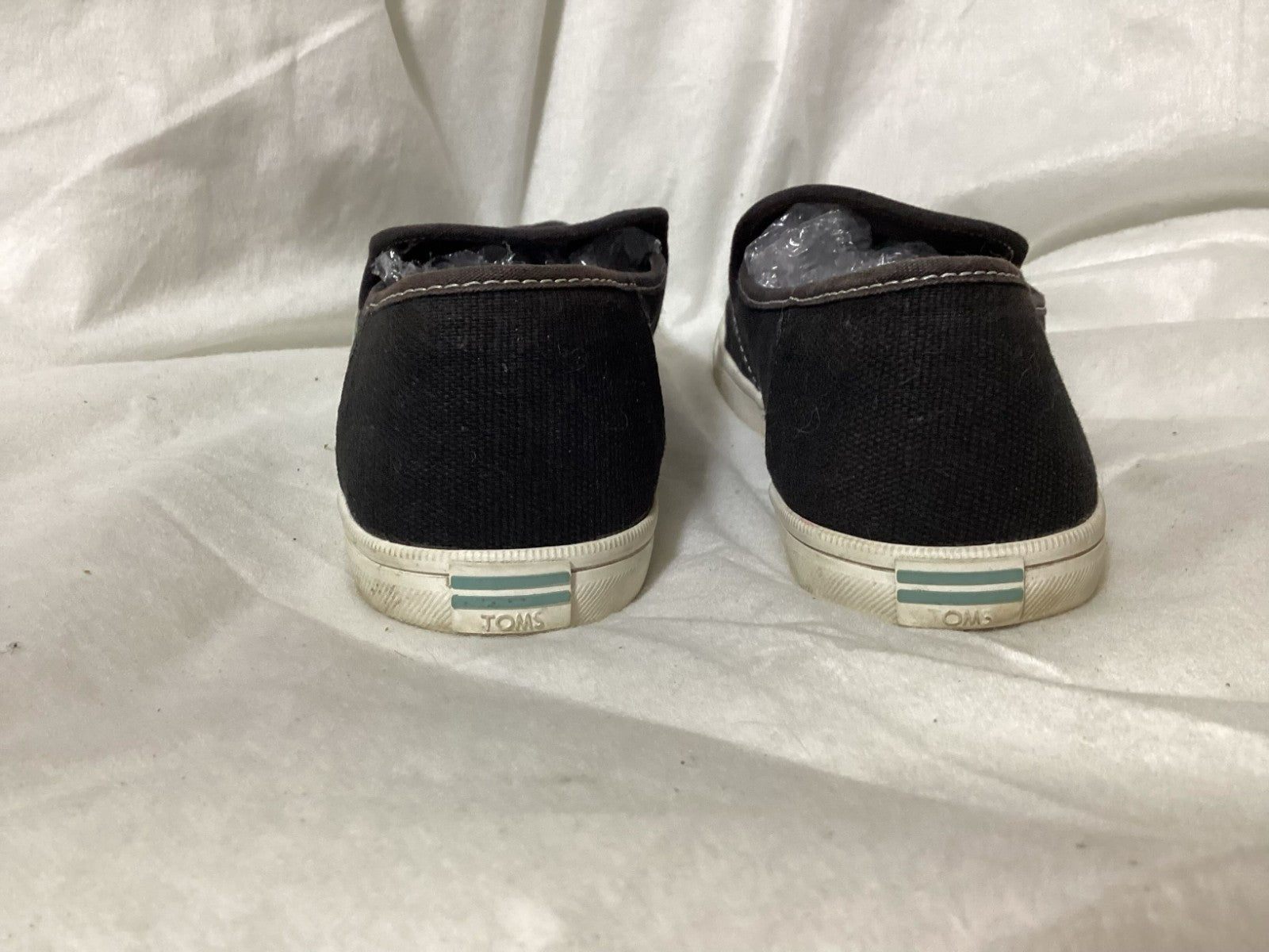 Toms Clemente Women's Black White Loafers Flat Shoes Size 8