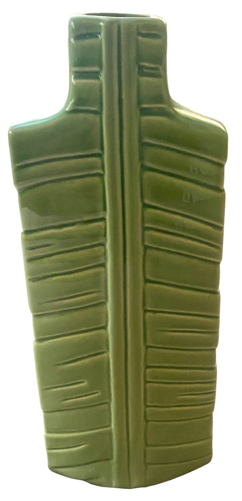 Vintage Green Collectible Display 14 Inches Tall Bottle Vase