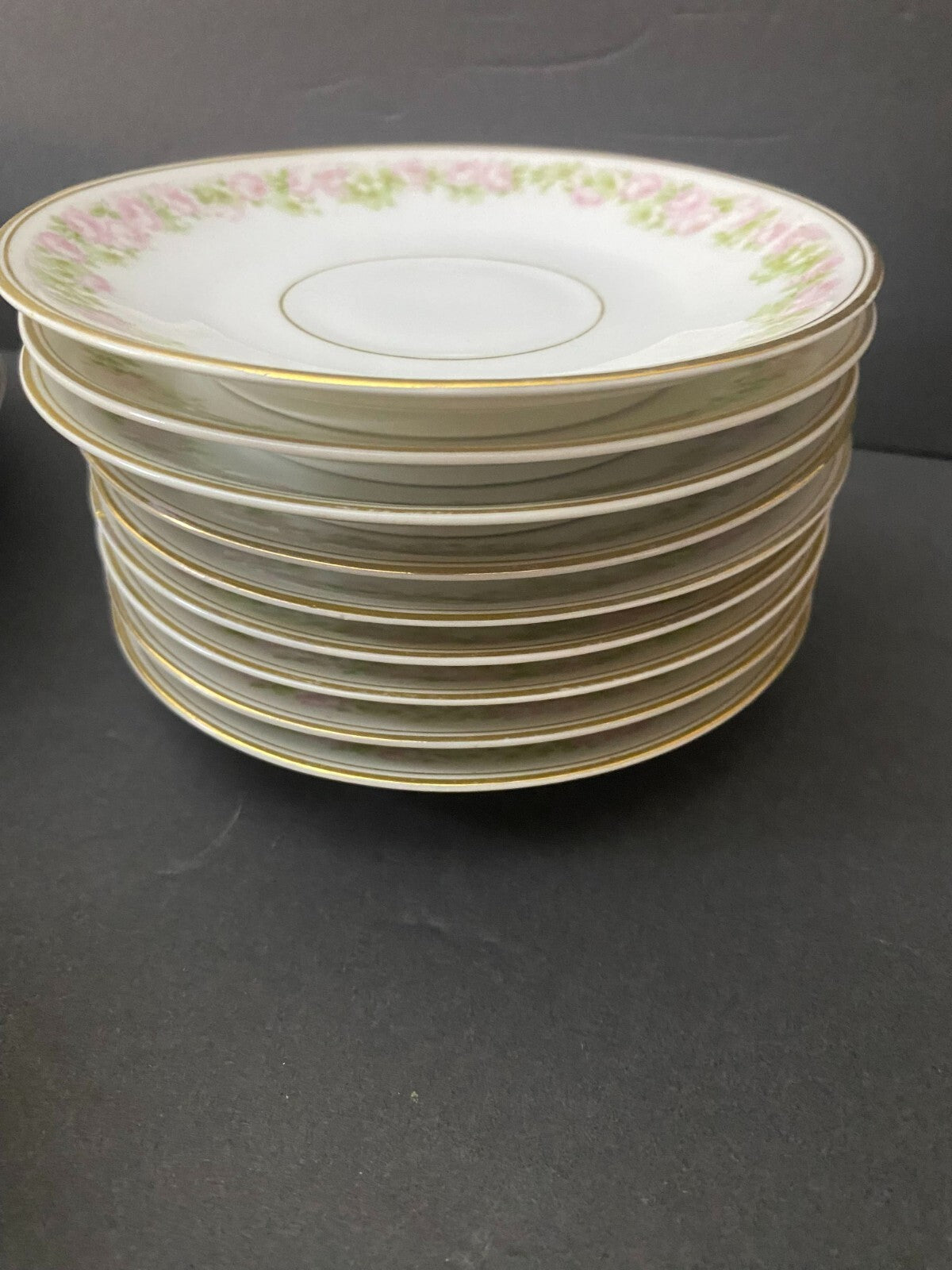 Bavaria White With Floral Design Set Of Plates, Coffee Cups And Saucers 19 Pcs