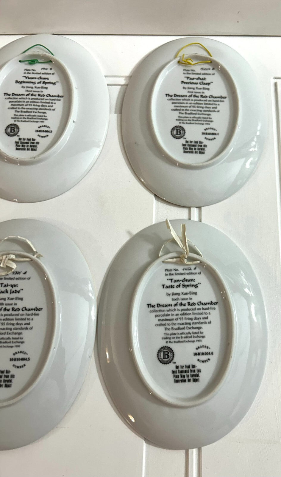 Set Of 6 The Bradford Exchange Geisha Oval Shaped Wall Hanging Display Plates
