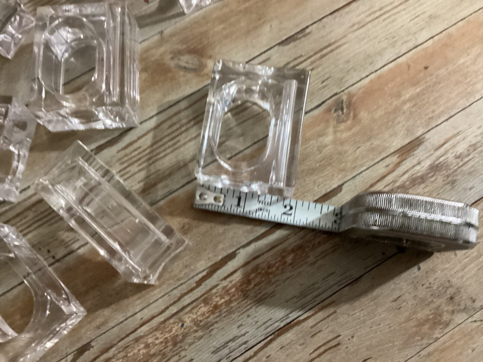 Set OF 8 Vintage Lucite Transparent Rectangular Fine Dining Napkin Holder