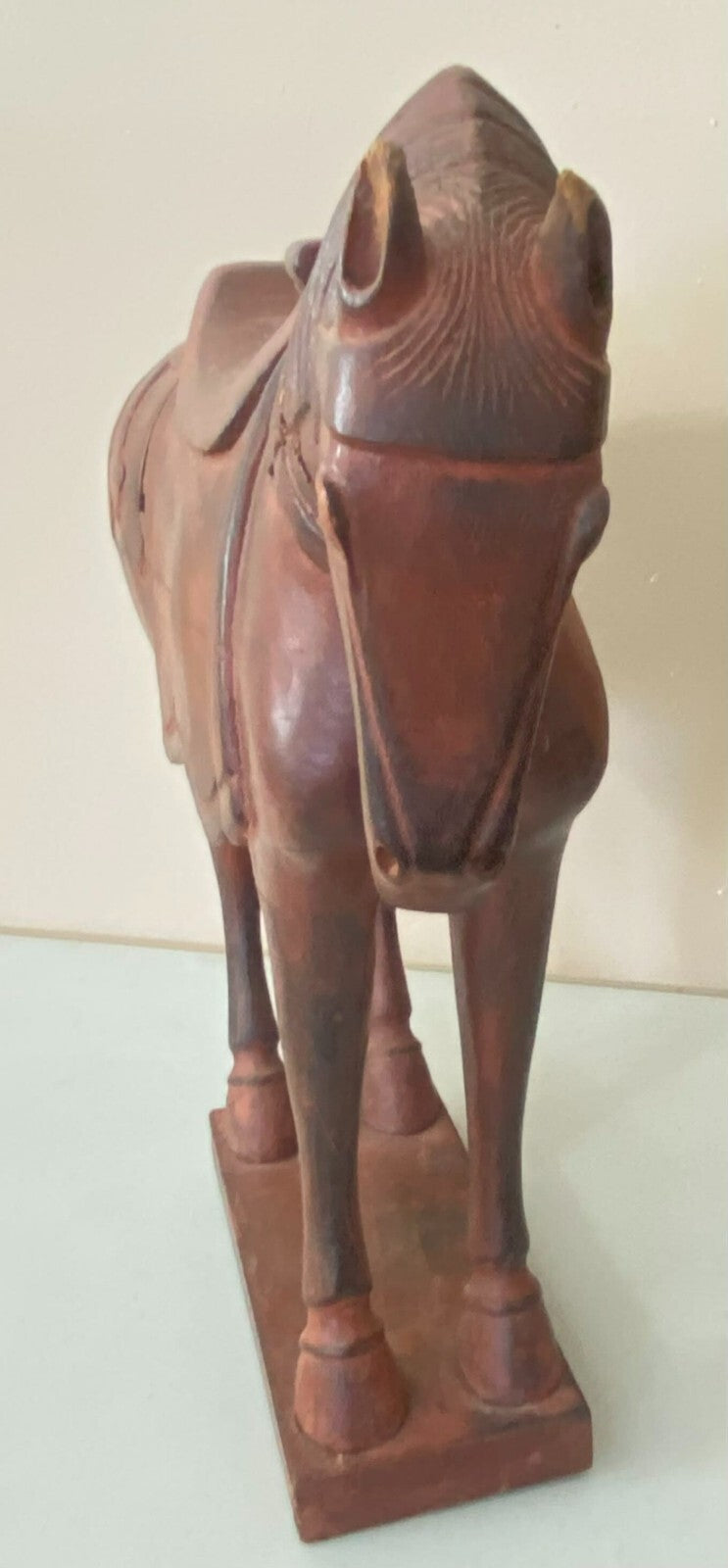 Wooden Brown Collectible Hand Carved Horse