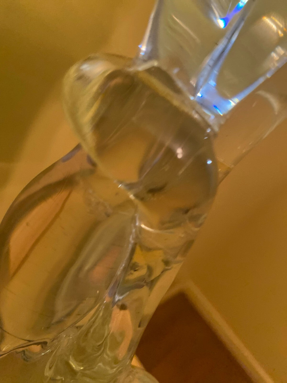 Tall Heavy Murano Glass Sculpture Collectible Display Decoration Girl & Swan